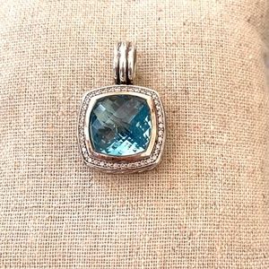 David Yurman 14M Blue Topaz Pendant